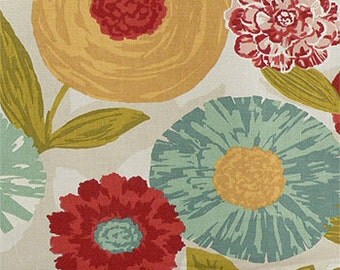Window Valance, Lined or Unlined Curtain Valance 50x14 50x16 50x18 50x20 Custom Window treatments. Luna Flora Poppy.