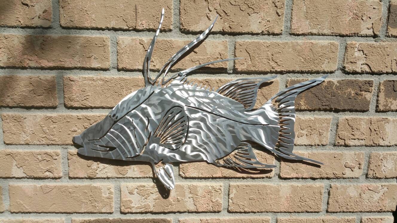 Hogfish in aluminum Plasma Cut Hand Shaped