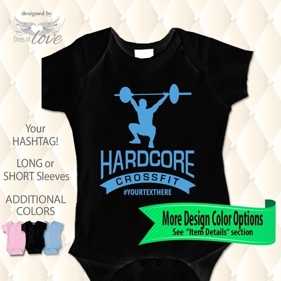 Crossfit tshirt Workout bodysuit Weightlifting Onesie Baby