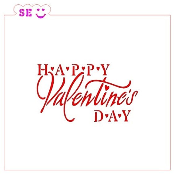 Happy Valentine's Day Greeting Stencil