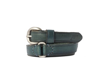 Narrow Leather Belt RIB