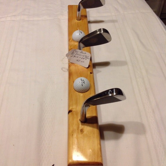 Golf Themed Hat Rack Coat Rack Golf Clubs golf by CustomCanesByJC