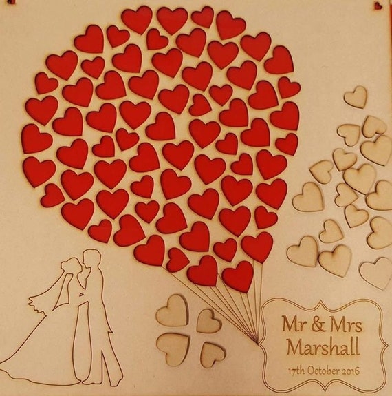 Heart slot guest book
