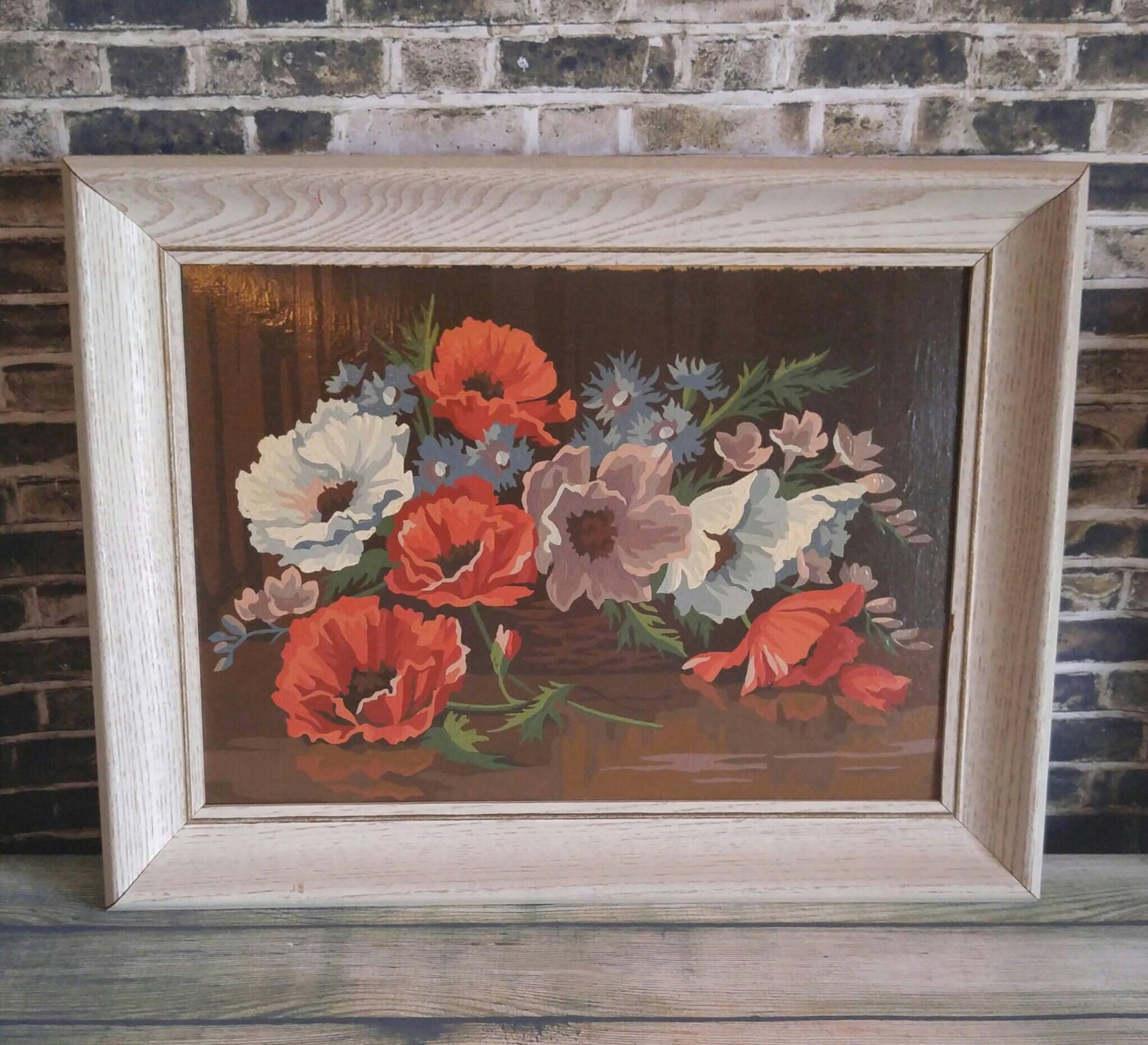 Paint By Number Poppy Still Life Floral Still Life Vintage