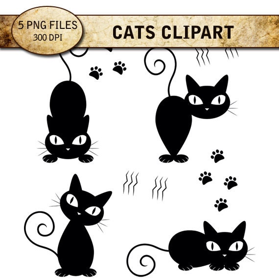 cat clip art etsy - photo #12