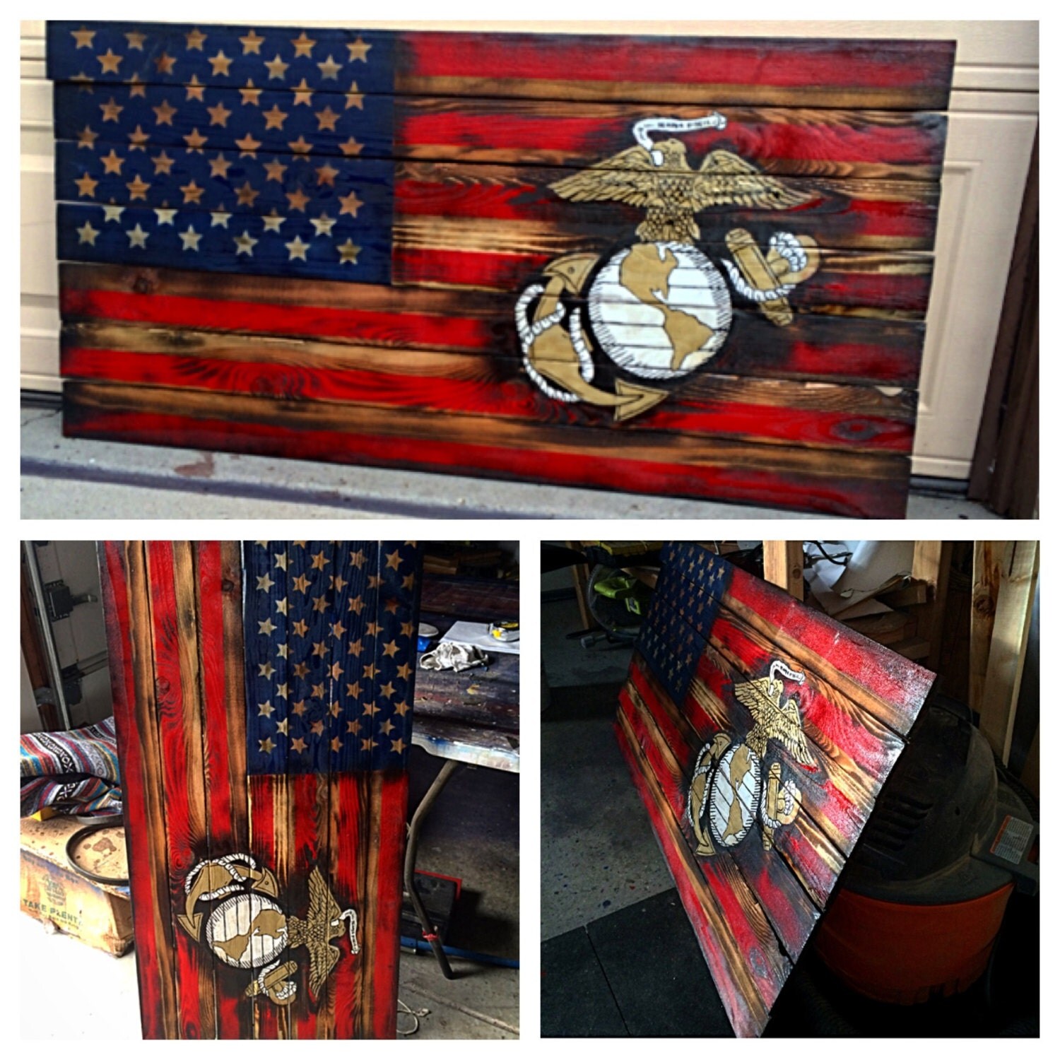 Wooden American Flag Wall Art usmc american flag marine flag military armed forces Wooden American Flag Wall Art usmc american flag marine flag military armed forces