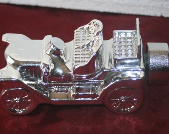 Vintage Chrome Stanely Steamer Avon Car Bottle, Vintage Decanter Bottle