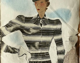 French Art Deco 1935 "Modes et Travaux" Magazine Fashion Design ~ Embroidery Sewing Patterns ~ Advertisement