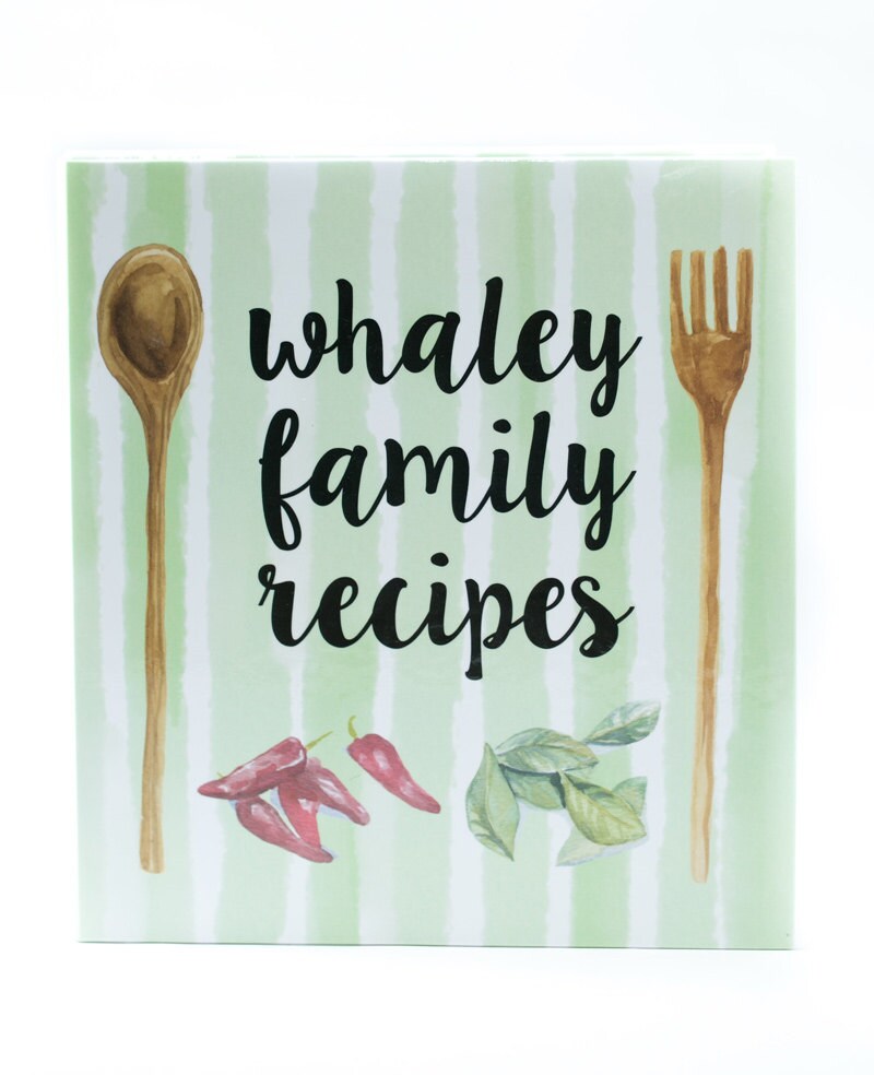 personalized recipe binder recipe book recipe organizer