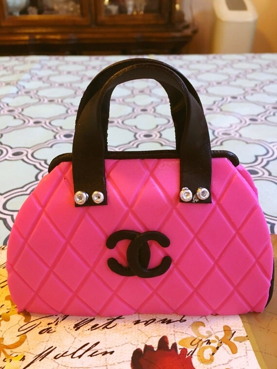 Designer Inspired Cross Stitched Purse Cake Topper