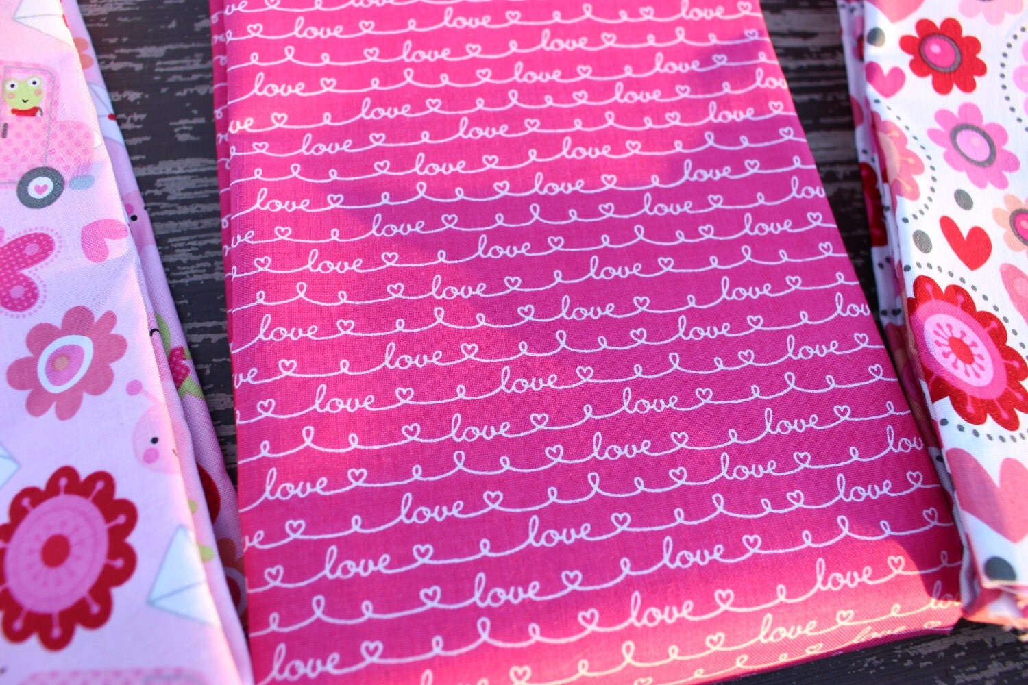 Valentines Day Fabric, Love Fabric, Lovebugs by Riley Blake, Pink