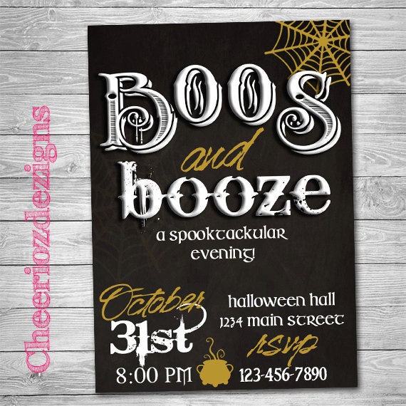 Boos And Booze Invitations 6