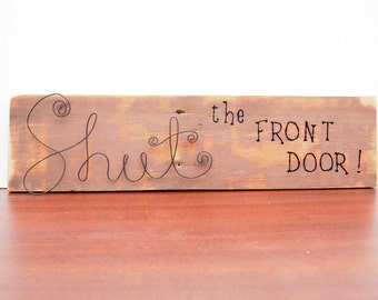 shut door