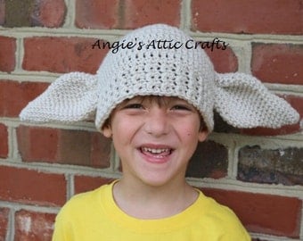 ANY SIZE Dobby House Elf Inspired Hat - Harry Potter - Halloween Costume - Photo Prop - Winter Hat - Baby/Toddler/Child/Adult Sizes