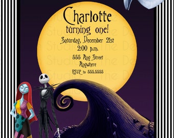 Nightmare Before Christmas Birthday Invitation
