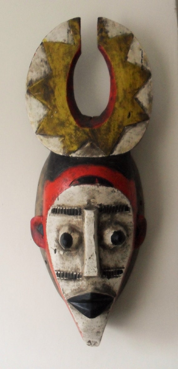 AFRICAN Mask LARGE African Tribal Wall Decor by BigGirlSmallWorld