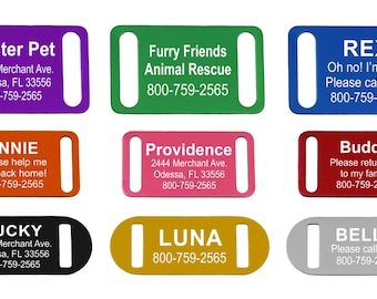 Slide-On Collar Pet ID Tag