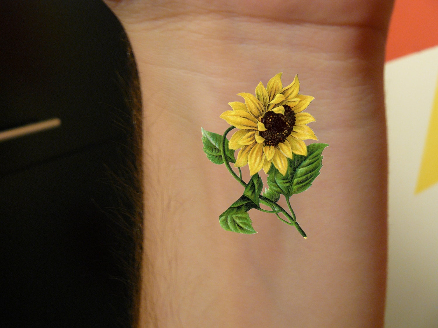 2 sunflower temporary tattoo vintage sunflower floral art 2 sunflower temporary tattoo vintage sunflower floral art