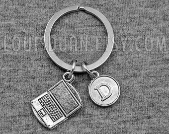 Computer Internet Laptop Mouse & Keyboard Charms, Silver Metal Pendants Keychain Gift
