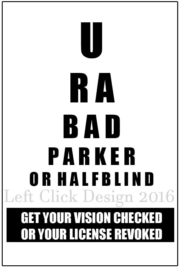 DIY Printable Bad Parking Cards U R A BAD By LeftClickDesign DIY Printable Bad Parking Cards U R A BAD By LeftClickDesign