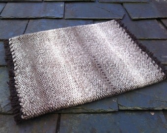 SALE 10% OFF: Brown-grey pure wool snug, cowl or neckwarmer handwoven in Brittany from British Jacob’s and eco-wool