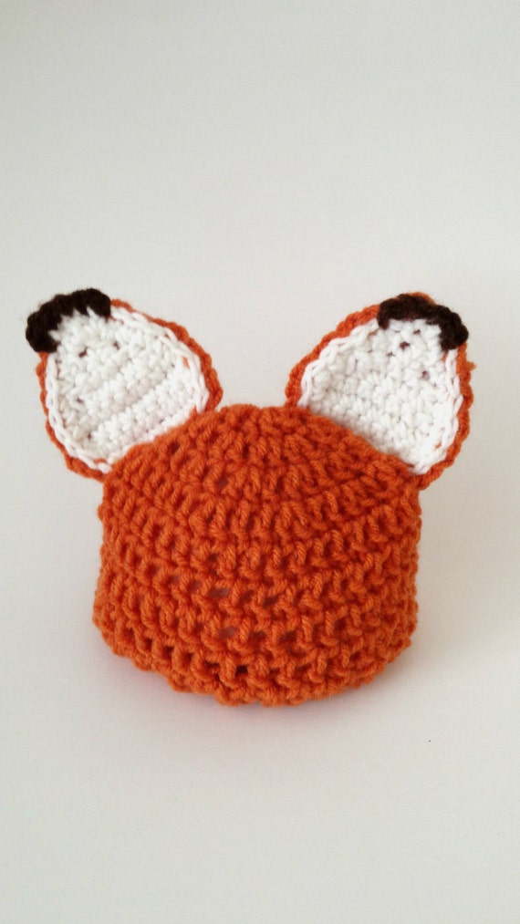 Crochet Newborn Fox Hat Newborn Baby Boy Hat New Baby Fox