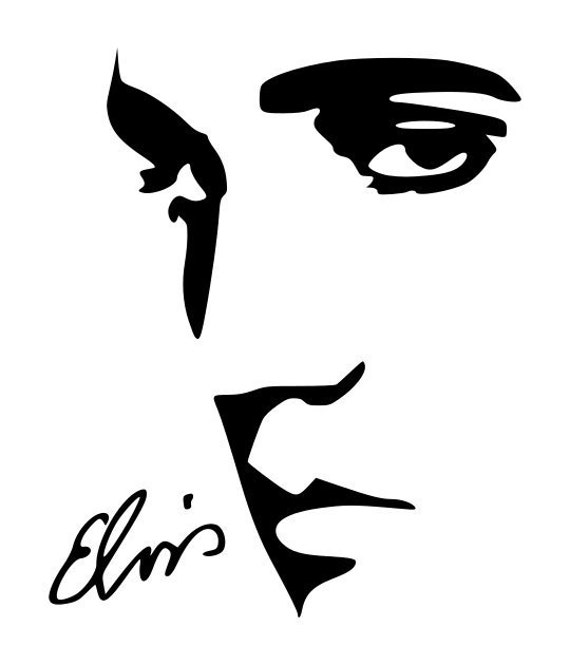fcm svg png CUT file Elvis with Signature