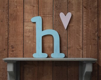 Wooden letters - Shabby Chic, Cottage, Distressed - Rustic wooden letters - 12" tall