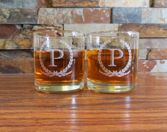 One Personalized Whiskey Glass - Tumblers - Glasses - Groomsmen- Wedding Gift- Anniversary- Birthday- Barware- Best Man- Husband