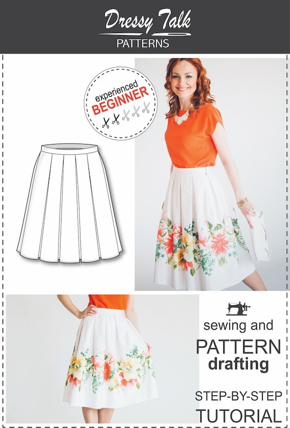 Pleated Skirt Sewing and Pattern Drafting Tutorial