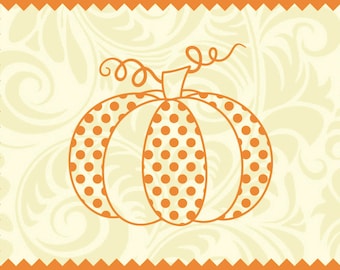 Polka Dot Pumpkin - svg - ai - dxf -cdr -eps -jpeg -png -pdf -wmf -docx -Iron on Transfer -Cricut - Vinyl Cutting - Laser Engraving - Print