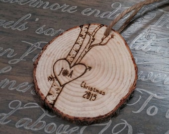 Personalized Christmas Ornament, Engraved Ornament, Christmas Tree Decoration, Engraved Christmas Ornament, Couples Gift, Wedding Gift