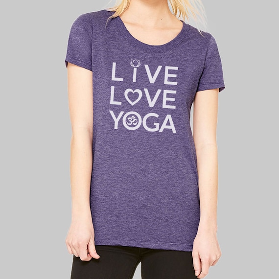 Yoga Womens T shirts graphic tees for women by MadMoonClothing
