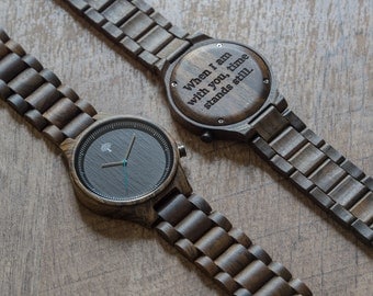 Black Wood Watch, black wood watch,mens watch,groom present, wedding, groomsmen, watch, Fathers day, birthday gift, gift, anniversary, bfb