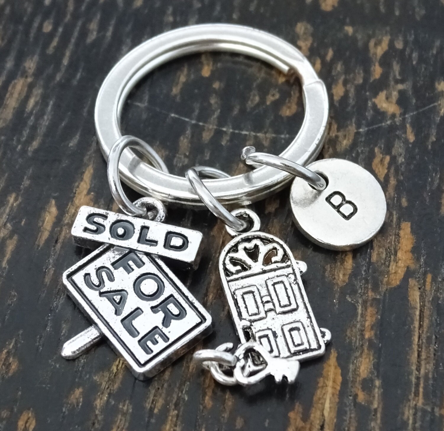 Real Estate Agent Keychain Custom Keychain Custom Key Ring