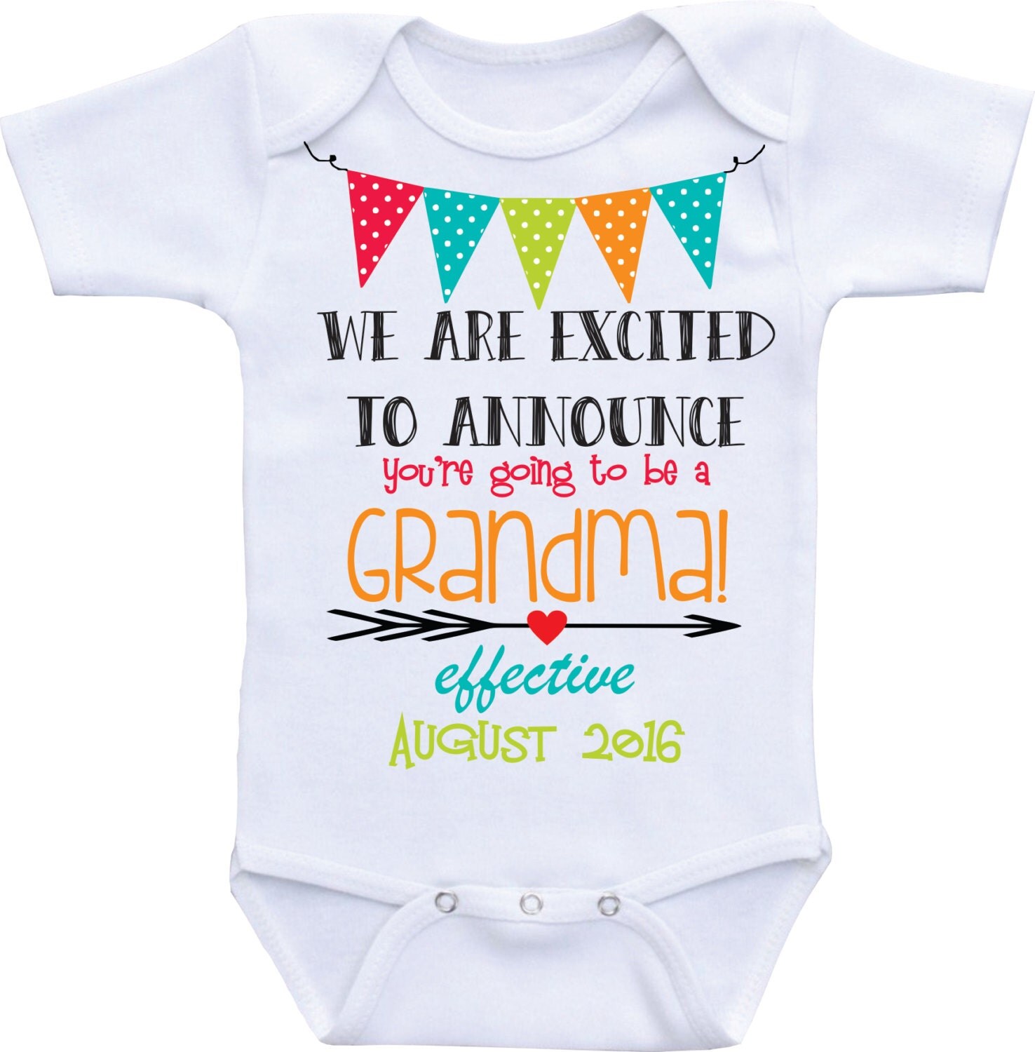 Pregnancy reveal to grandma Pregnancy announcement Onesie Baby