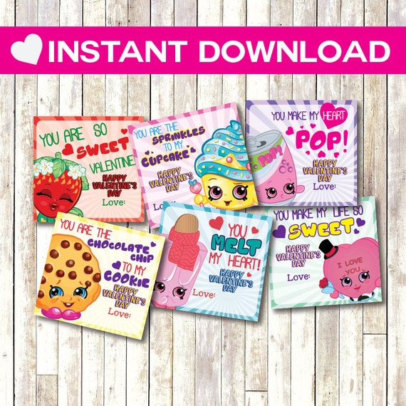 shopkins valentines day cards walmart