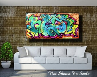 Graffiti Art Canvas, Large Wall Art Canvas, Large Canvas Art, Graffiti On Canvas, Canvas Art, Large Wall Art, Street Art, Graffiti Art,Mural