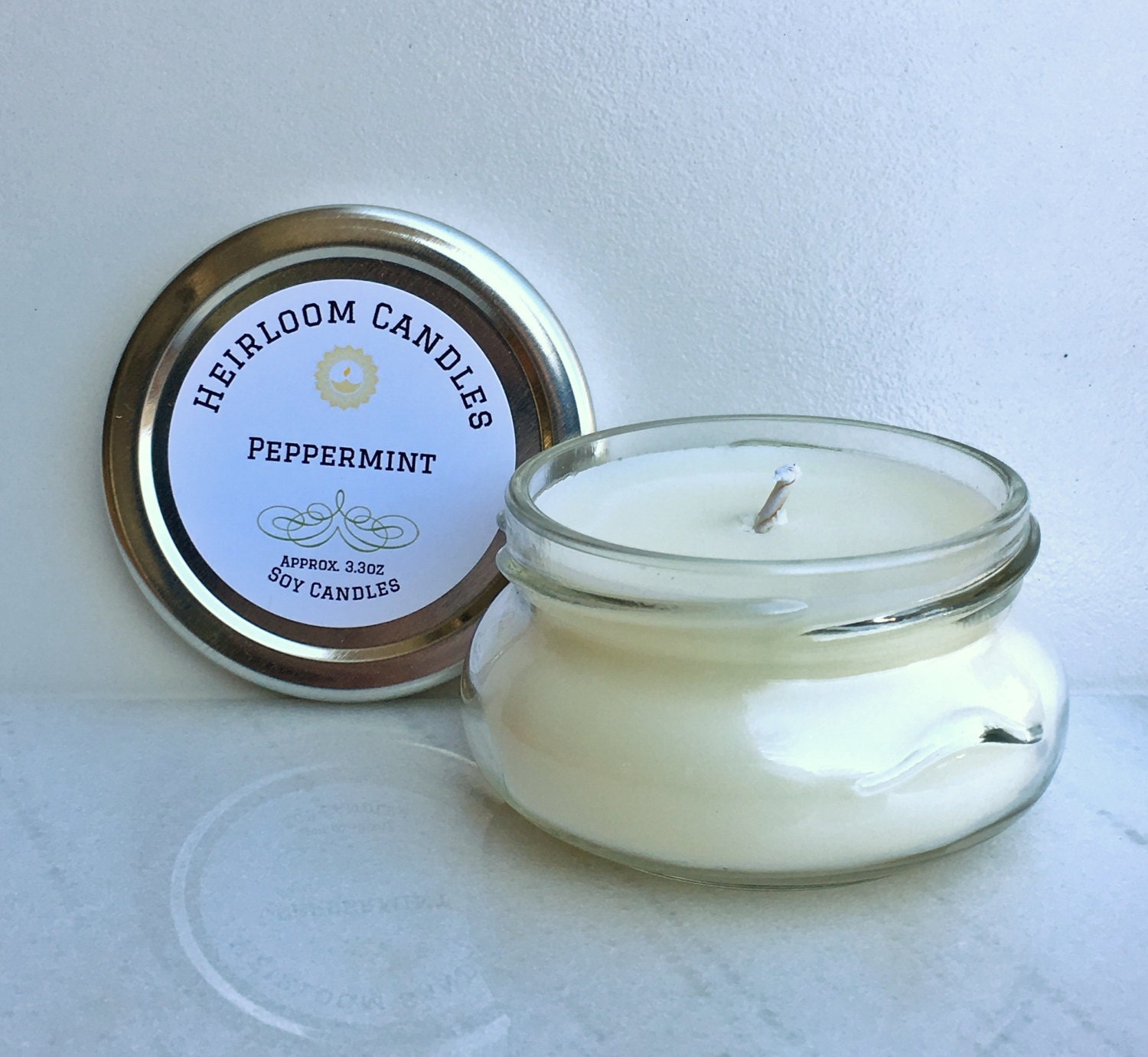 Peppermint Scented Soy Candle Christmas Gift Candle