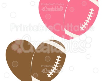 Love Football SVG Cut File & Clipart - Includes Limited Commercial Use!