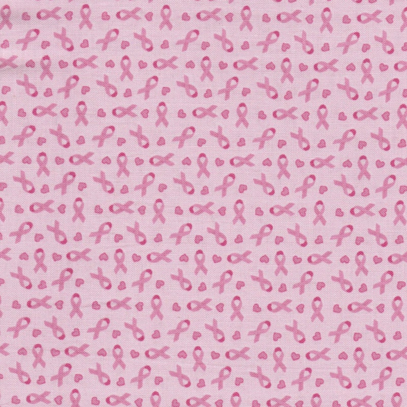 Pink Ribbon Fabric 1 Yd Northcott On Pink Cancer