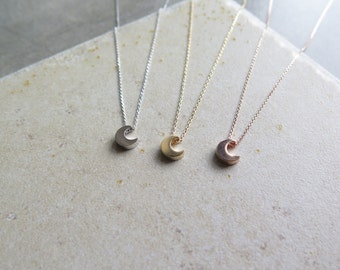 Thank you SALE - Tiny moon necklace / Delicate moon necklace / Dainty moon necklace / Simple necklace / Everyday necklace /Bridesmaid gift