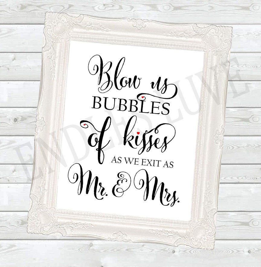 Bubbles Sign Bubbles Wedding Sign Wedding Bubbles by EndlessLuve
