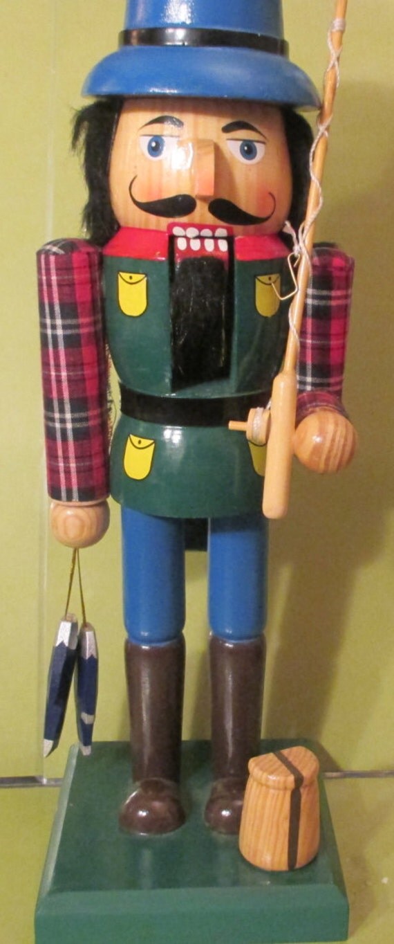 Nutcracker Wooden Vintage Fisherman Nutcracker Limited