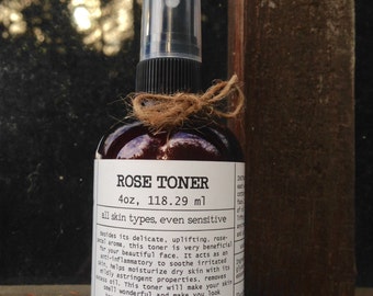 Rose water toner, rose toner, aromatherapy spray, facial toner, uplifting mist,