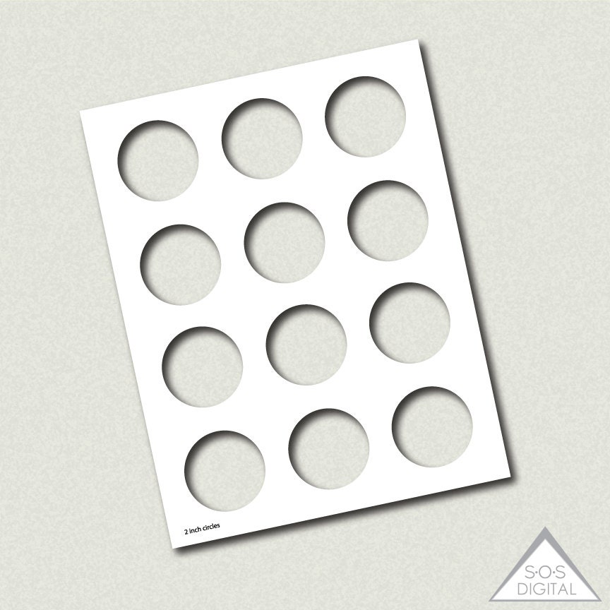 2 inch circle template party printable template PNG template
