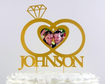 Anniversary Name Cake Topper, Last Name Anniversary Topper, Custom Anniversary Couple Cake Topper, Personalized Anniversary Couple Topper