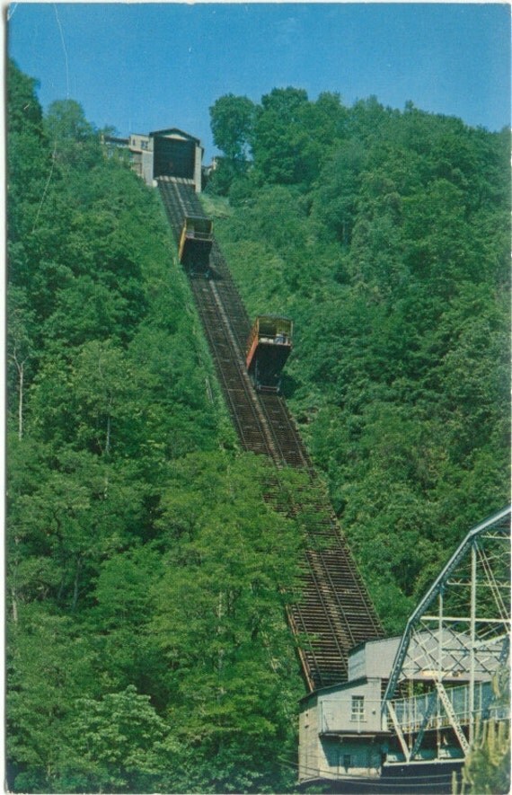 Inclined Plane Railway in Johnstown PA Vintage POSTCARD Post