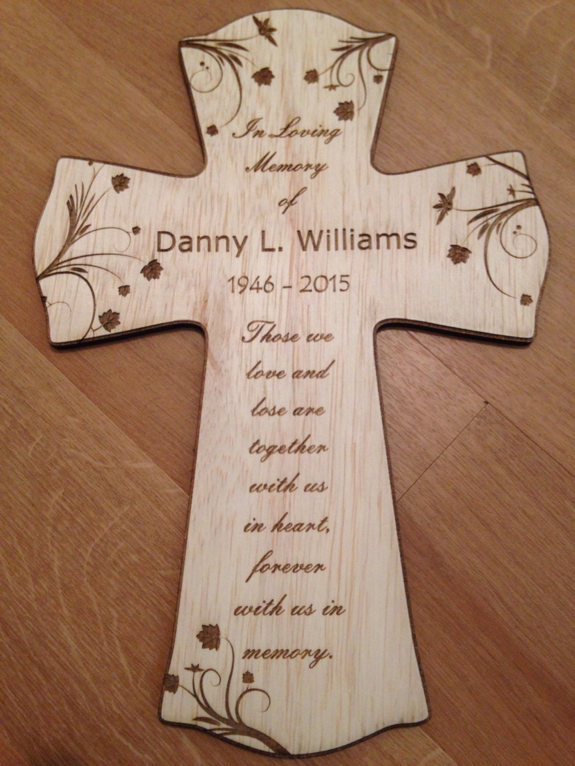 In Loving Memory Personalized Cross Sympathy Gift