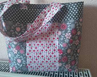 Flowers and Hearts Tote Bag